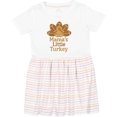 thumbnail image 3 of Inktastic Mama's Little Turkey Thanksgiving Baby Girls Toddler Dress, 3 of 5