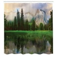thumbnail image 3 of Ambesonne Nature Shower Curtain, Yosemite Tree, 69"Wx70"L, Beige Green, 3 of 5