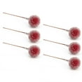 thumbnail image 3 of 100 UDS. De bayas artificiales de fruta roja esmerilada, mini bayas de acebo, decoración del banquete de boda para el hogar, 3 of 7