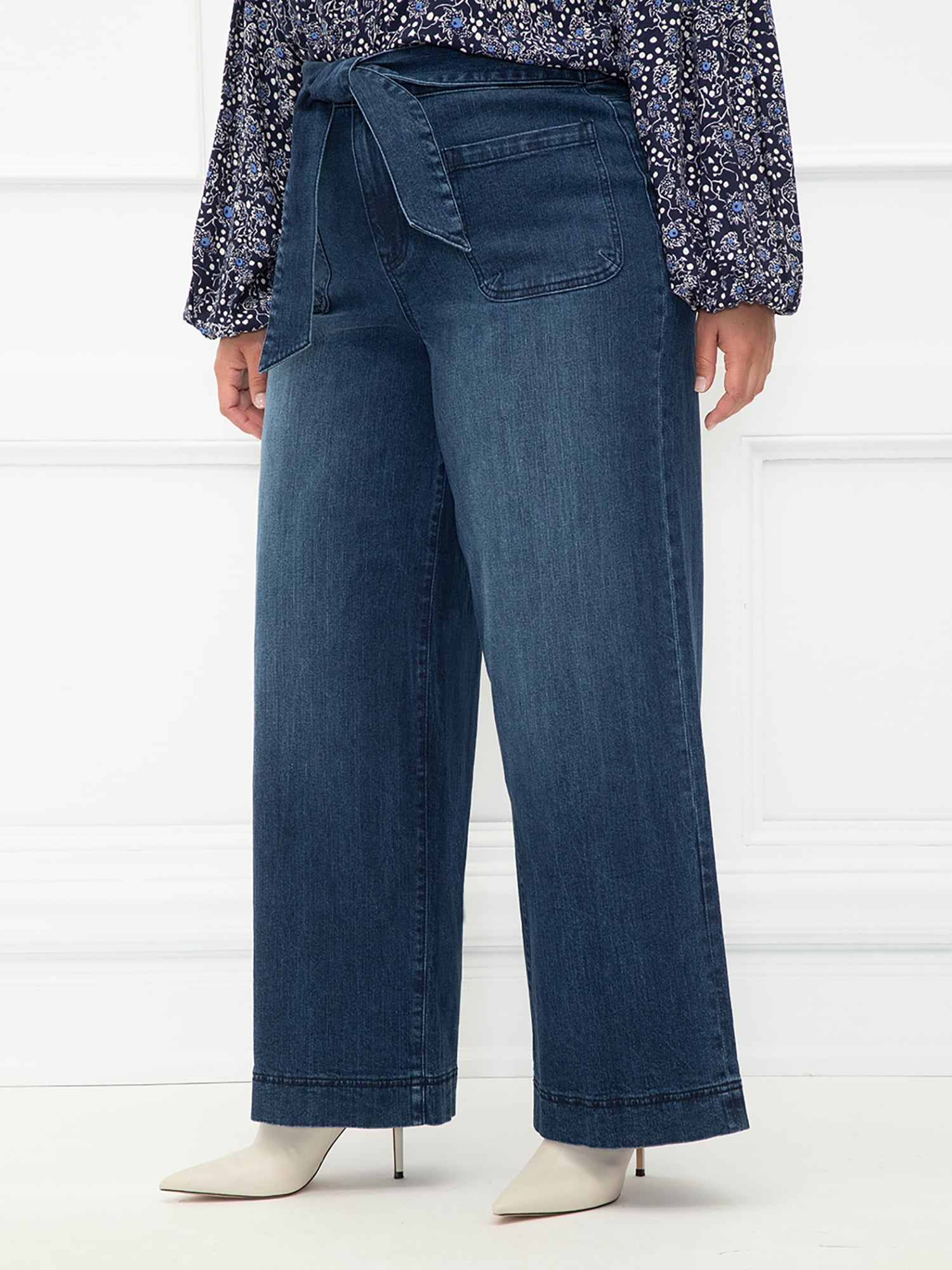 Plus Size Wide Leg Jeans 