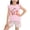 Pink, variant on Girls 2 Piece Outfits Retro Floral Print Boho Sets Short Sleeve Top and Elastic Waist Shorts Kids Girl Clothes Brown,Size 7-8T