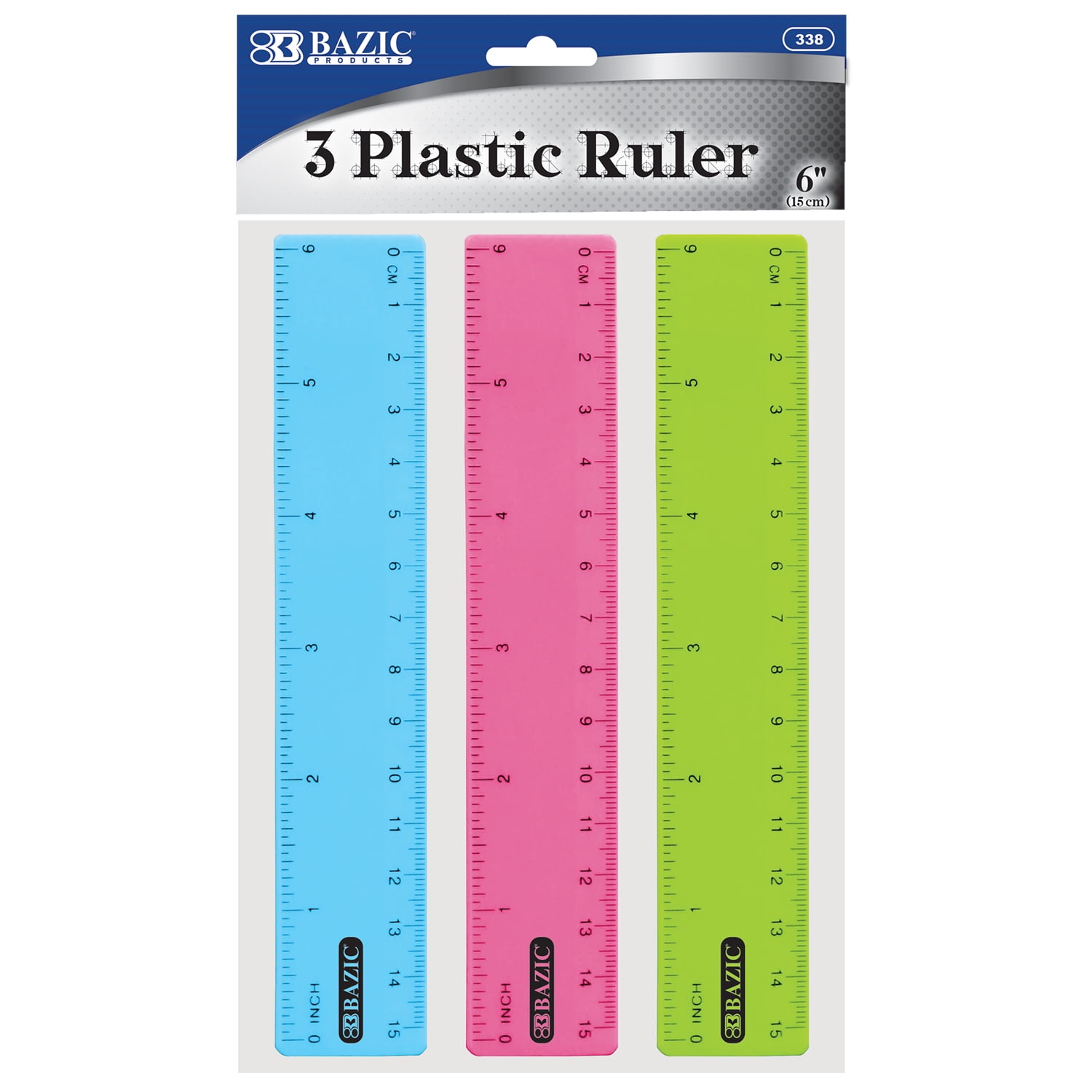 6" Plastic Ruler box of 24pcs