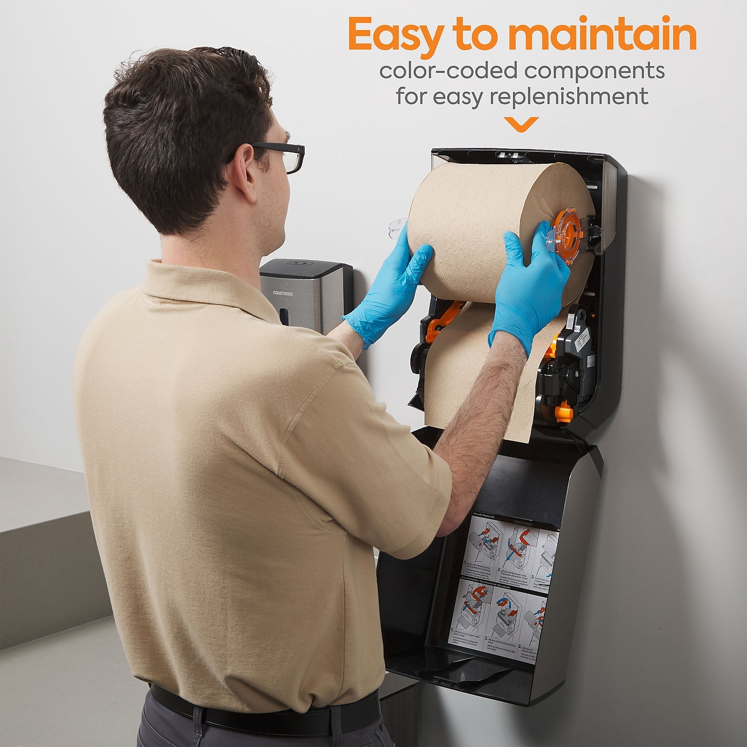 COASTWIDE Automatic Touchless Hardwound Paper Towel Disp CWJAHT-S-CC