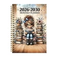 thumbnail image 2 of 2026-2030 Monthly Planner, 5-Year Calendar Organizer, Spiral Bound Agenda with Monthly Tabs, Reading Inspired Cover, Goal Tracking & Scheduling Notebook, 2 of 6