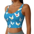 thumbnail image 2 of Fuzoiu Cartoon Chicken Print Women's Sports Vest,U-Back Sports Tank,Gym Vests,Athletic Sleeveless Shirts,Exercise Undershirts,Yoga, Gym, and Dance Wear-Large, 2 of 8
