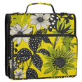 thumbnail image 5 of FORMRS Zipper Binder with Shoulder Strap 2-inch Ring 500 Sheet Capacity File Bag, Yellow Flowers, 5 of 5