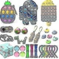 thumbnail image 1 of Juego de ejercicios de manos Fidget Toy, 30 unidades, para aliviar el estrés con funda, 1 of 1