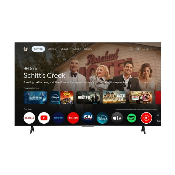 Téléviseur intelligent TCL QLED 4K UHD HDR de 75" Série Q avec Google TV – 75Q51K