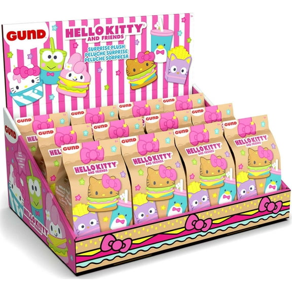 Sanrio Plush Keychain Fast Food Surprise Mystery Box (12 Packs)