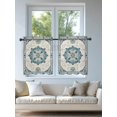 thumbnail image 4 of Boho Southwest Tier Curtains 24 Inch Length,Sheer Curtains for Bedroom Living Room Country Tribe Ethnic Traditional Pattterned Short Kitchen Curtains Drapes for Small Half Window 27.5"x24" 2 Panels, 4 of 7
