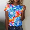 thumbnail image 5 of Sexlip Women's T-Shirt Round Neck Short Sleeve Comfortable Wear Daily Wear Essential Durable Quality Fashion Forward Orange XXL, 5 of 6