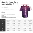 thumbnail image 6 of Lsque Thunderstorm Violet Purple pattern Hawaiian Shirt for Men, Unisex Summer Beach Casual Short Sleeve Button Down Shirts-X-Large, 6 of 9