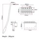 thumbnail image 3 of 6 String Black Bridge Set Right Handed Single Tremolo Guitar Bridge Electric Guitar Parts Accessories Left Handed Guitar Bridge, 3 of 5
