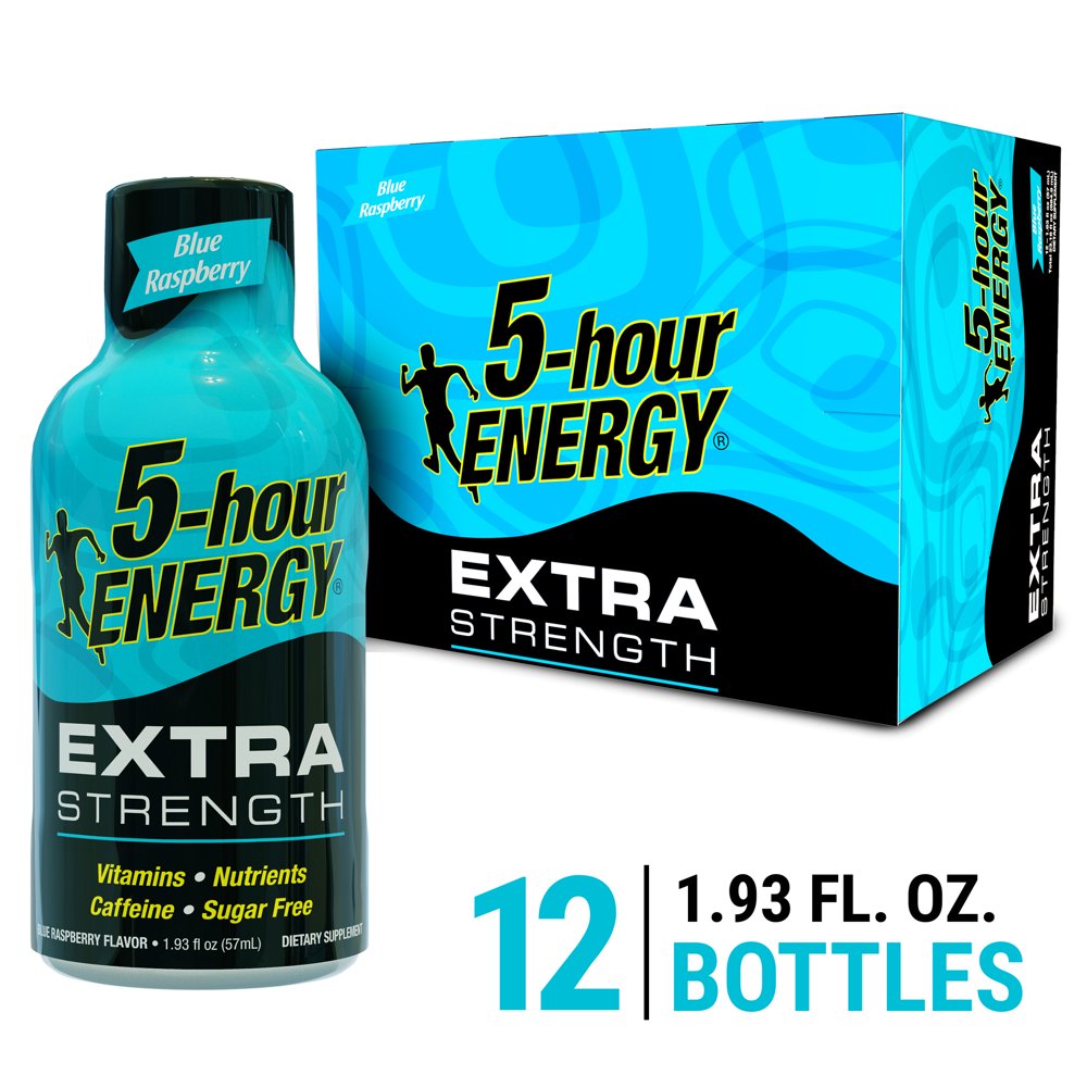 5hour ENERGY® Shot, Extra Strength, Blue Raspberry, 1.93 oz,12 Pack