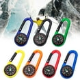 thumbnail image 4 of Outdoor Compass Carabiner Mini Camping Keychain Mountaineering Hiking Backpack Buckle with Compass Survival Children Gifts, 4 of 9