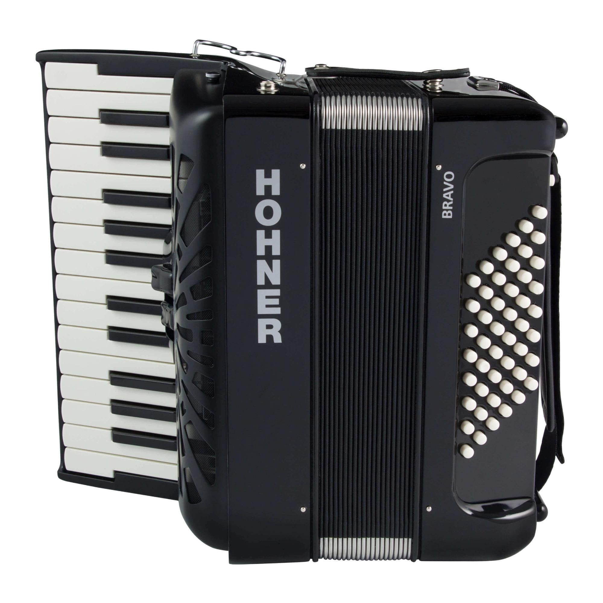 Hohner Bravo II 48 Accordion With Black Bellows - Black