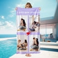 thumbnail image 2 of Personalized Custom Beach Towels with Picture Logo Photo Names Customized Pool Travel Towel for Kids Adults Women Men 30" X 60", 2 of 5
