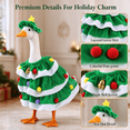 thumbnail image 3 of Porch Goose Outfits 2-Piece Christmas Tree Costume Set with Tiered Dress and Star Hat Fits 19 and 23 Inch Statues for Winter Holiday Front Porch Decor 2 Colors Available, 3 of 7