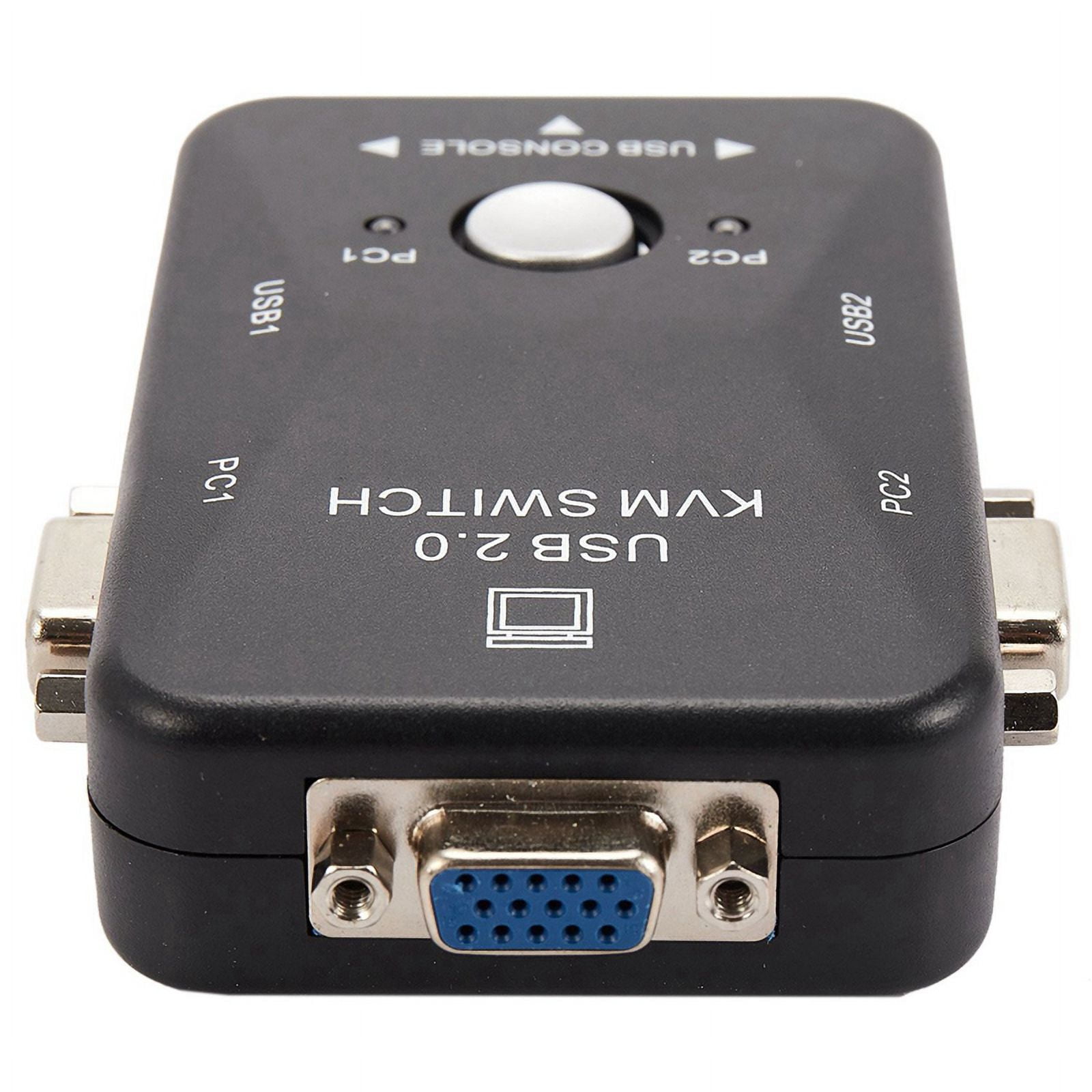 5X USB Kvm Switch Switcher 2 Port Vga Svga Switch Box USB 2.0 Mouse Keyboard 1920X1440 Switch Box