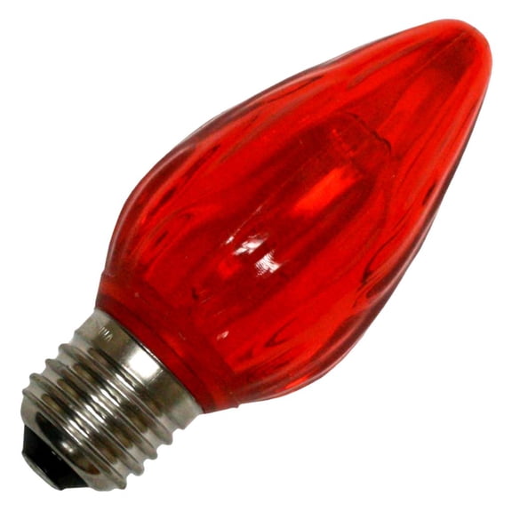 Action Lighting 22704 - Flame F15 Medium Screw Base Red LED Christmas Light Bulb