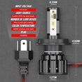 thumbnail image 2 of Pair 9003 H4 6000K White LED Headlight High Low Beam Bulbs For 1997-2004 Toyota Tacoma, 2 of 12