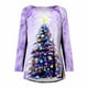 thumbnail image 4 of Camiseta holgada con estampado navideño para mujer, cuello redondo, manga larga Pompotops  FGAJ9497, 4 of 5