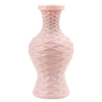 Plastic Imitation Glazed Decorative Vase for Flower Arrangements - Blue Home Decoration, Dried Flower Pot for Living Room & TV Cabinet, 28cm Tall, Durable Plastic Design