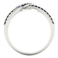 thumbnail image 4 of Solitaire with Accents Engagement Ring for Women - 0.22ct Natural Amethyst in 14K White Gold Promise Ring, 4 of 6
