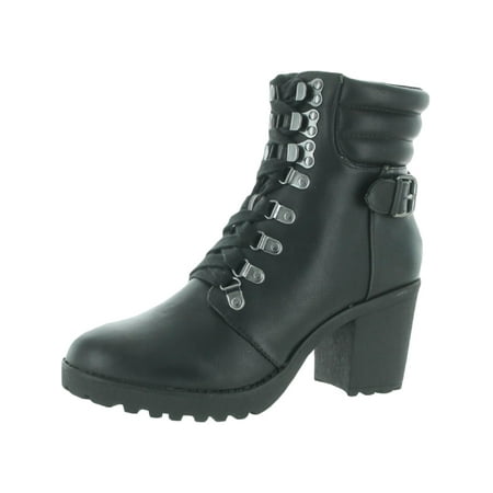 UPC 742282151796 product image for Mia Womens Annamaria Faux Leather Zip Up Combat & Lace-up Boots | upcitemdb.com