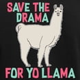 thumbnail image 3 of CafePress - Save The Drama For Yo Llama Women's Dark Pajamas - Women's Short Sleeve Print T-Shirt and Pants Dark Cotton Pajama Set, 3 of 7