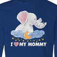 thumbnail image 4 of Inktastic I Love My Mommy Cute Elephants with Moon and Stars Long Sleeve Youth T-Shirt, 4 of 5