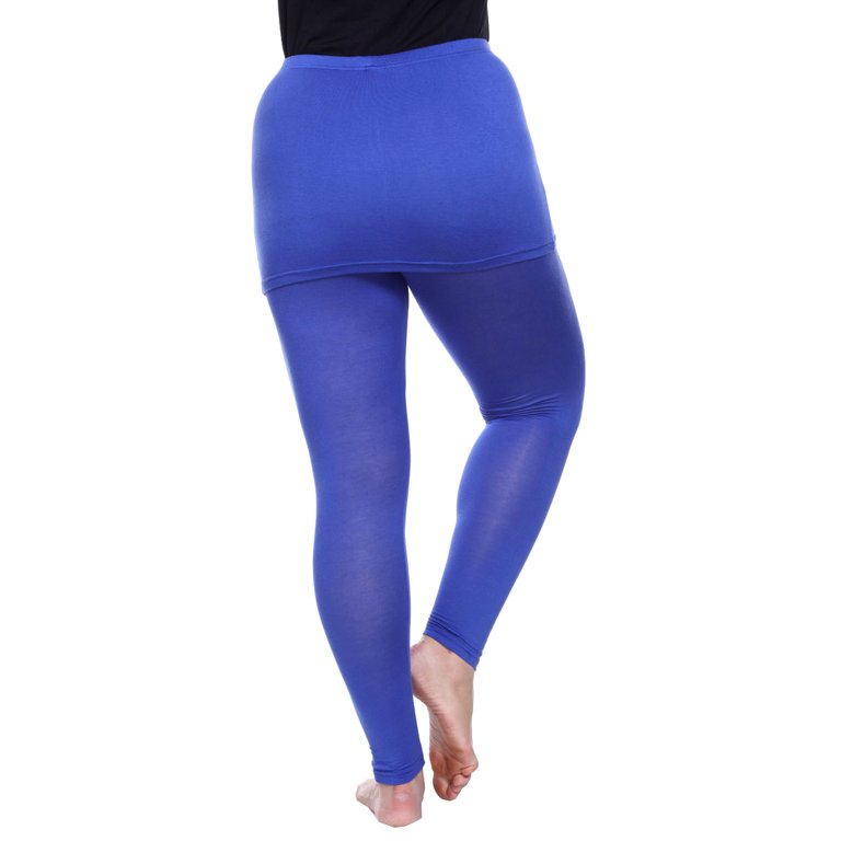 Plus Size Royal Blue Skirted Leggings