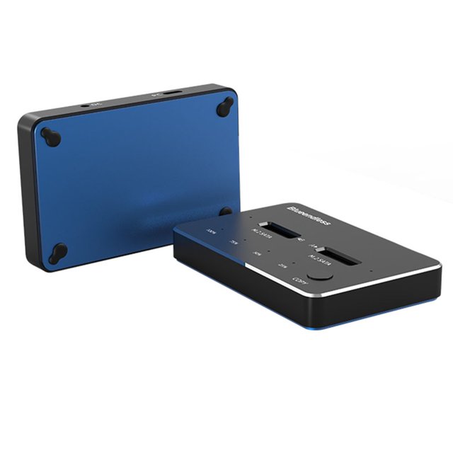USB 3.1 Dual-Bay SSD Docking Station M.2 SATA NVME Solid State Drive PC Reader