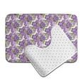 thumbnail image 6 of Honeii Violets Flowers Pattern Bathroom Anti-Skid Pad Bathroom Mat Vintage Seamless Pattern Not-Slip Toilet Rug Set, 6 of 6