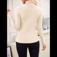 thumbnail image 4 of Camisetas de Larga para Mujer, Ropa Interior Térmica Básica de Otoño, Ropa de Invierno 2025 Albaricoque L, 4 of 9