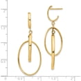 thumbnail image 4 of 14K Yellow Gold Jbsp's Polished Post Dangle Earrings (45 X 18) Made In Italy le1842, 4 of 5