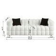 thumbnail image 2 of Llinc Store Marshmallow Sofa 3 Seater Couches for Living Room Body Structure for USA People Boucle Sofa White 84.3" Length ,35.83" Deepth, 2 of 5