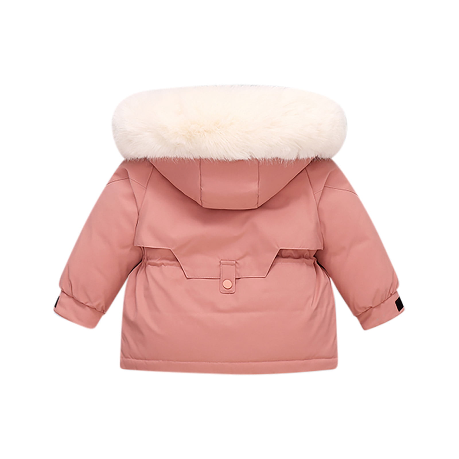 Jinhomg Unisex Baby Winter Snowsuit 2 Piece Toddler Warm Suits 2025 Trendy Windproof Faux Fur Trim Hooded Puffer Coat with Snow Bib Pants Sets Fall Saving Watermelon Red 12 Months
