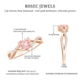 thumbnail image 5 of Rosec Jewels IGI Certified Lab Grown Pink Diamond Heart Promise Ring - Fancy Pink Color - VS1 Clarity - 1 Ct Pink White Diamond Ring, 18K Rose Gold, US 9.50, 5 of 8
