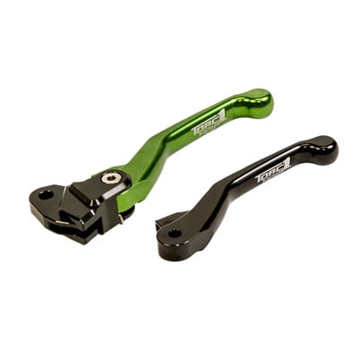 TORC1 Racing Vengeance V2 Flex Clutch Lever Black/Green for Kawasaki KX80 1998-2000