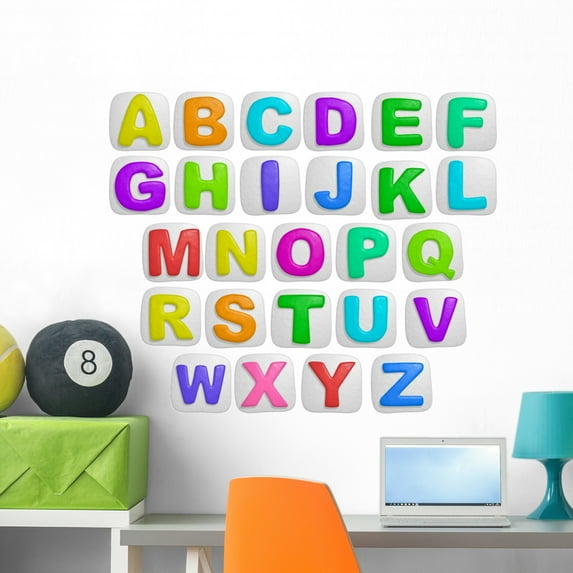 Peel and Stick Alphabet Wall Mural by Wallmonkeys Peel and Stick Graphic (36 in W x 30 in H) WM258514