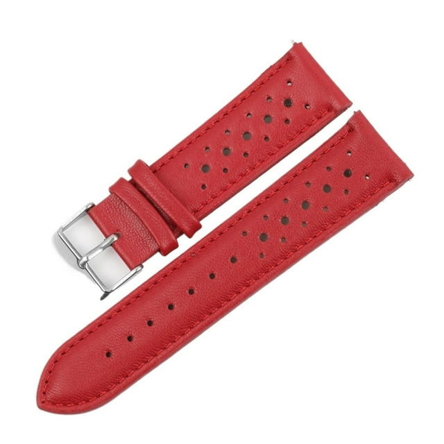 WANGQ Genuine Leather Watch Strap Porous Breathable Watchband 22mm 24mm Handmade Stitching Men Watch Bracelets Replacement