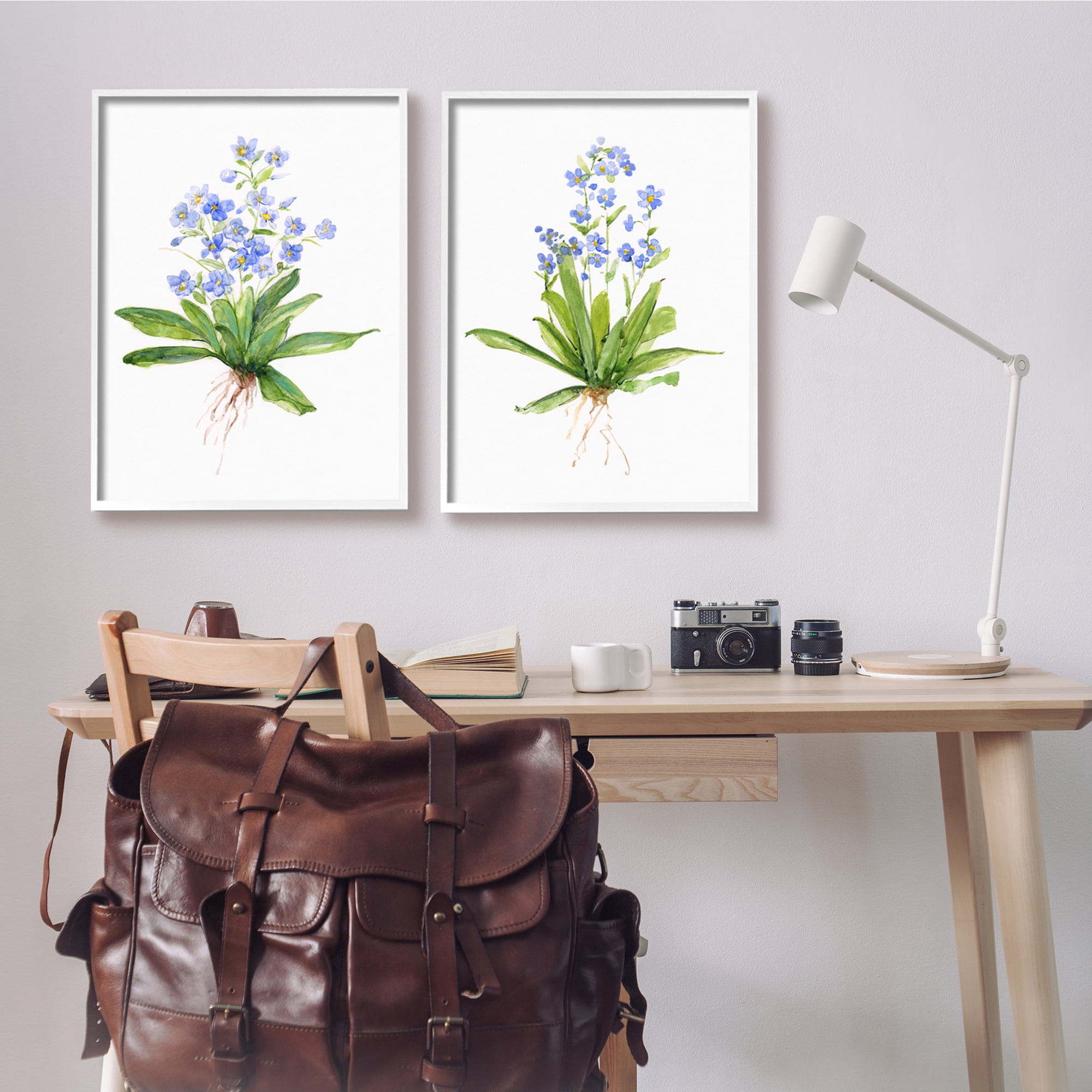 Stupell Indtries Bluebird Garden Floral Bunch Spring Flower Bouquets,24 x 30,Design by Sally Swatland