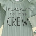 thumbnail image 7 of CAUYDY Newborn Clothes Baby Girl Fall Winter Outfits Long Sleeve Romper Pants Warm Hat Bow Headband 4-Pieces Set for Preemie Infant 0 3 6 Months Layette Set (Sizes Newborn,Green), 7 of 7