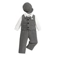 thumbnail image 2 of Coerni Toddler Dress Suit Baby Boys Gentleman's Clothes Sets Shirts Suspenders Pants Hat 4pcs Gentleman Outfits Suits, 2 of 7