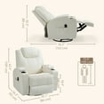 thumbnail image 3 of HOMCOM Fauteuil Inclinable de Massage en Cuir PU avec Siège Pivotant à 360 Degrés, 3 of 10