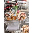 thumbnail image 4 of Outdoor Tablecloth with Umbrella Hole and Zipper, Thanksgiving Round Table Cloth 54 Inch Waterproof Tablecloth, Fall Maple Leaf Pumpkin Gnomes Sunflower Picnic Table Cover for Patio Camping, 4 of 7
