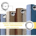 thumbnail image 4 of Fsddascl Blue Brown Blackout Curtains for Bedroom/Living Room, Thermal Insulated Kitchen Curtains, Farmhouse Wood Grain Vintage Vertical Striped Grommet Darkening Window Treatment Drapes 42"x84"x2, 4 of 6