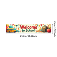 thumbnail image 3 of Colorful Welcome to School Banner with School Bus Backpack Apple Elements Backdrop Party Decorations for Classroom Decor School Events Back - to - School Parties Photo Backdrops, 3 of 4