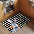 thumbnail image 2 of Entryway Rug 2'x3', Grey Bunny Easter Small Rug for Kitchen Bathroom Door Mat Indoor Entrance, Rabbits Spring Botanical Black White Stripe Non-Slip Area Rugs Floor Mats Carpet Front Door Rugs, 2 of 8